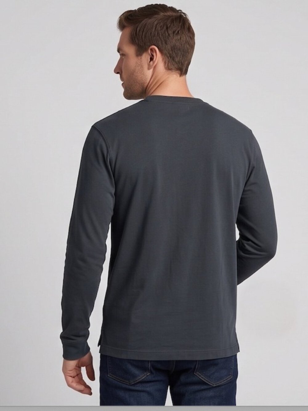 Fersten Heavyweight Ringspun Combed Cotton Long Sleeve T-shirt - Picture 2 of 8